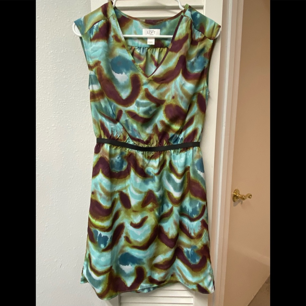 💚🤎💜LOFT • blue/purple dress • 2P • EUC